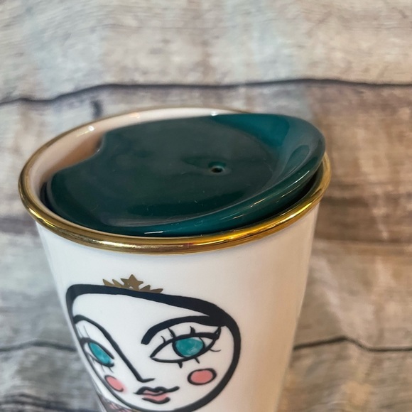 2015 Starbucks “Blusher Face” Double Wall Ceramic Tumbler - Picture 2 of 14
